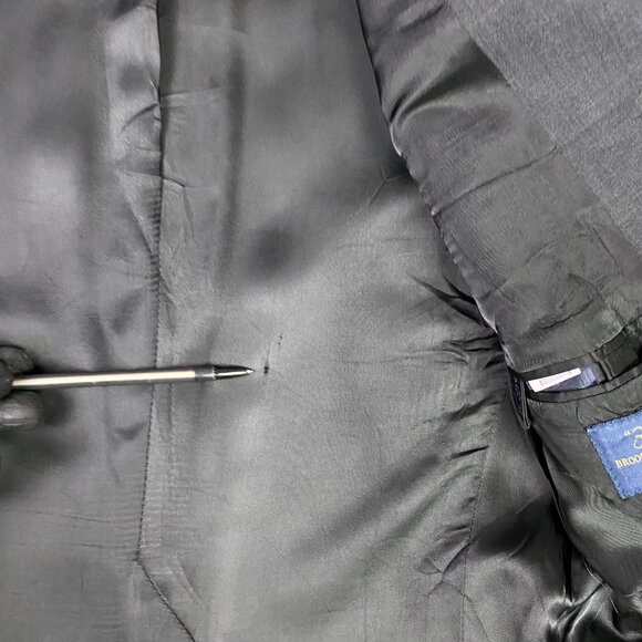 Brooks Brothers 346 Stretch Blazer Sport Coat Men's 38S Gray 3 Button Wool Blend - Picture 5 of 14